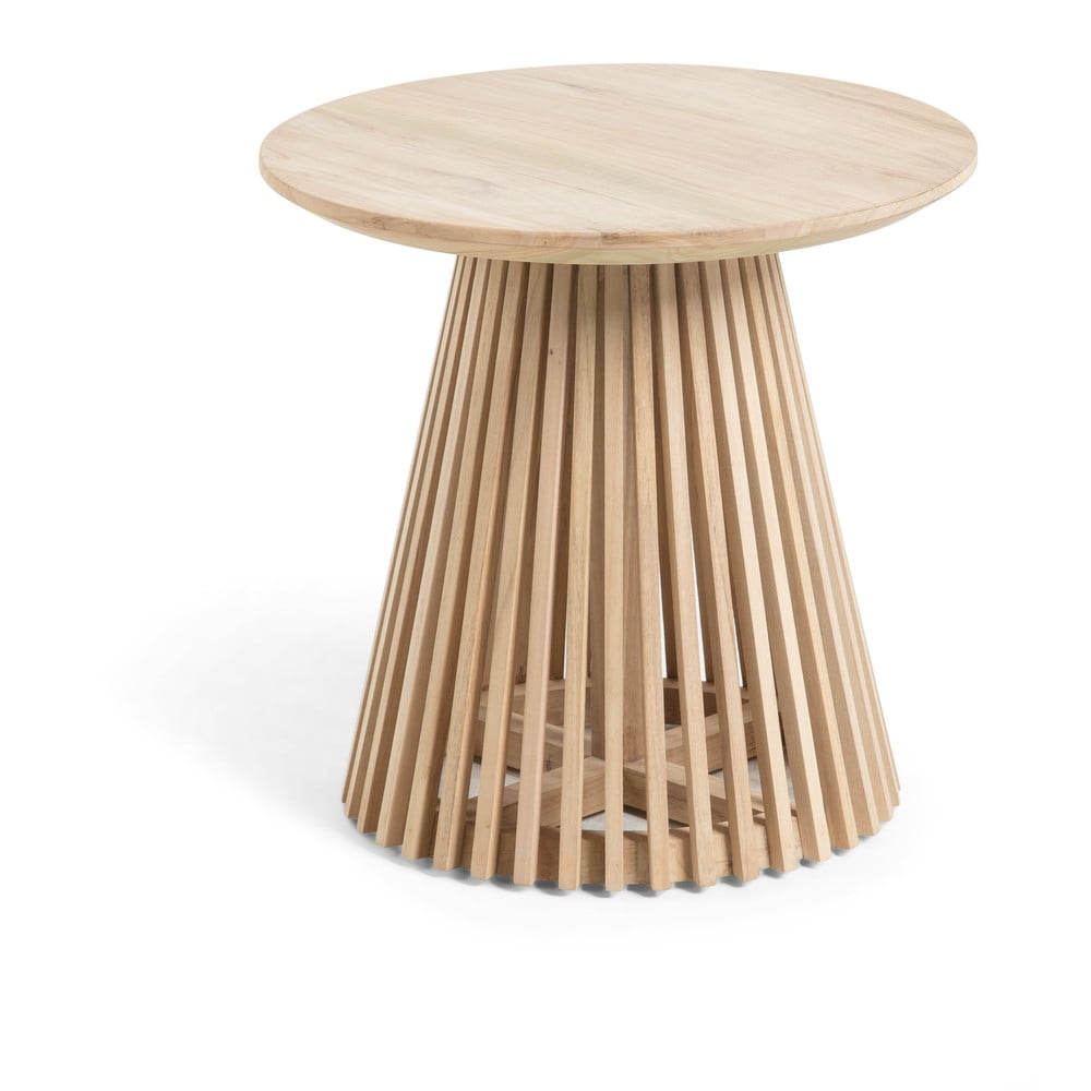 Príručný stolík z teakového dreva Kave Home Irune ø 150 cm