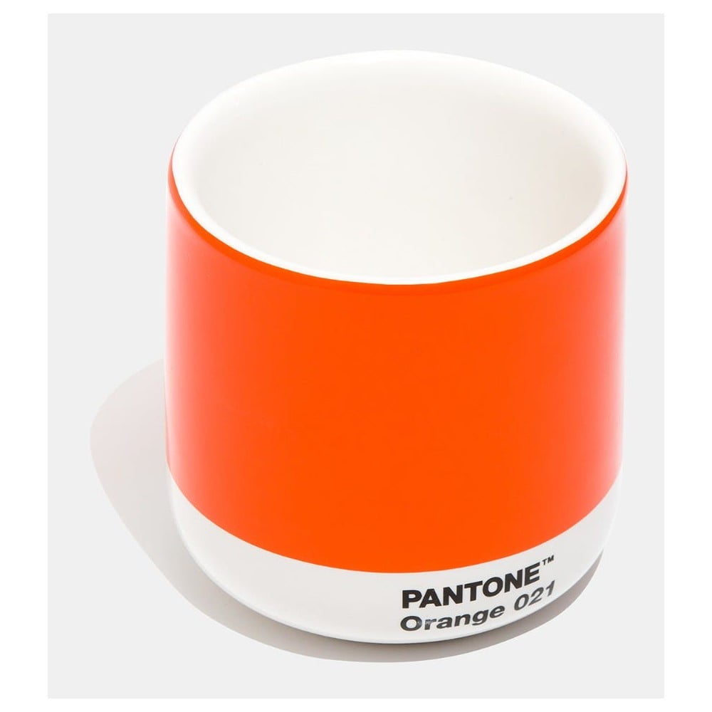 Oranžový keramický termohrnček Pantone Cortado 175 ml