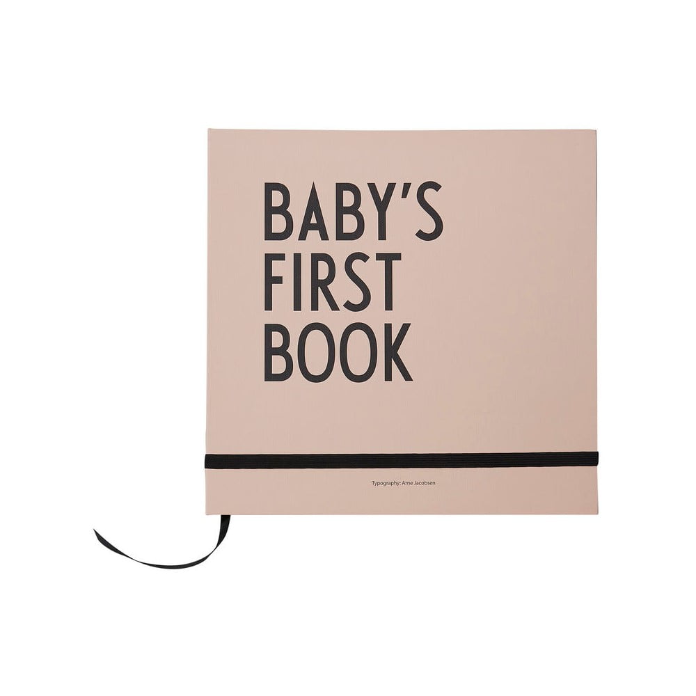 Ružová detská spomienková knižka Design Letters Babys First Book