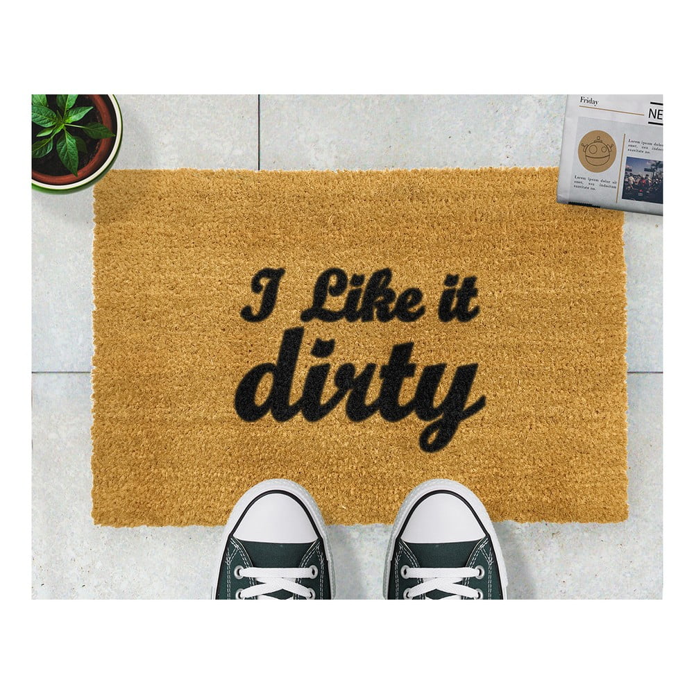 Rohožka z prírodného kokosového vlákna Artsy Doormats I Like It Dirty 40 x 60 cm