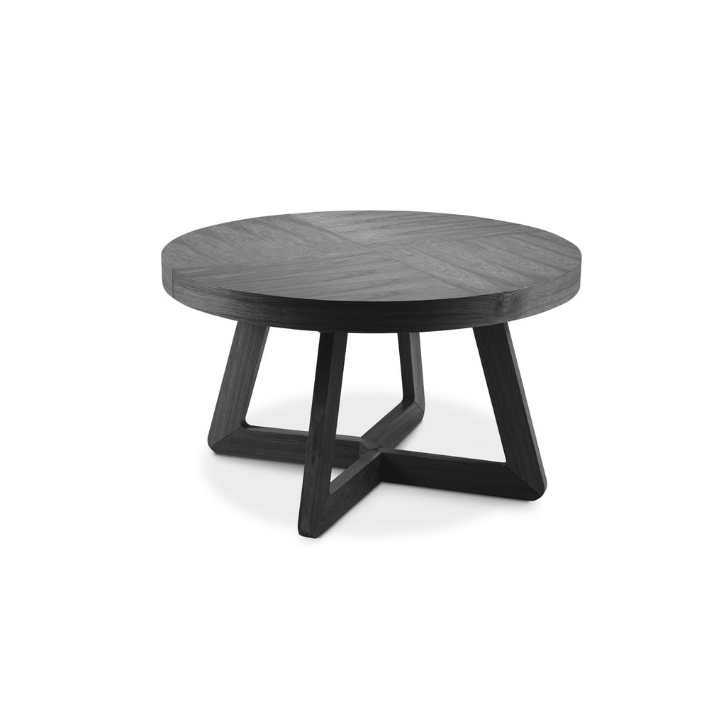 Čierny rozkladací stôl z dubového dreva Windsor  Co Sofas Bodil ø 130 cm