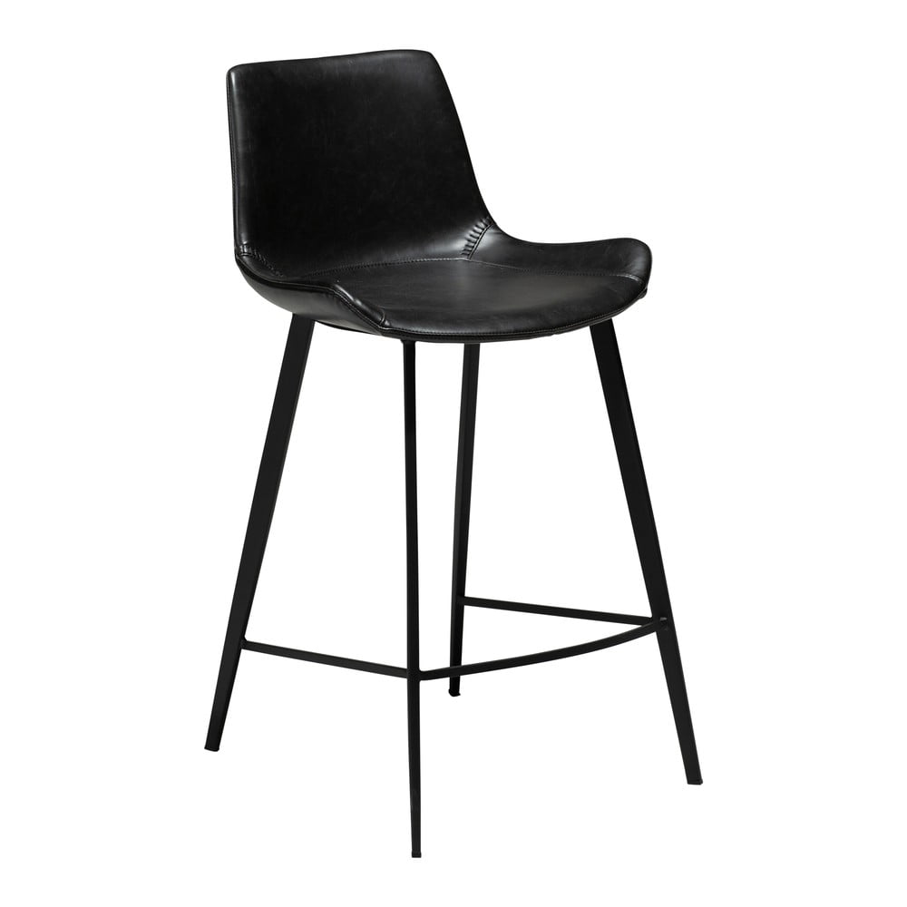 Čierna barová stolička z imitácie kože DAN–FORM Denmark Hype výška 91 cm