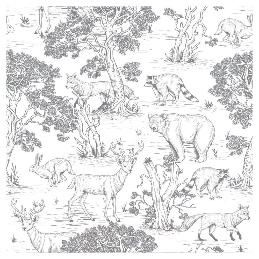 Súprava nástenných tapiet s motívom lesných zvierat Dekornik