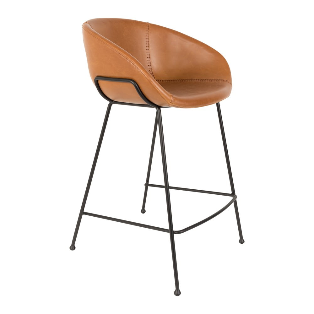Sada 2 hnedých barových stoličiek Zuiver Feston výška sedu 65 cm