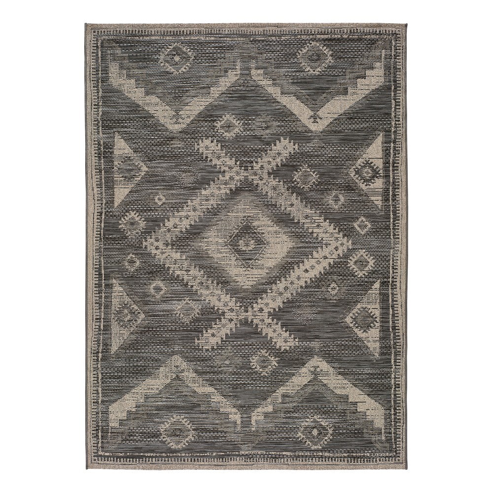 Sivý vonkajší koberec Universal Devi Ethnic 80 x 150 cm