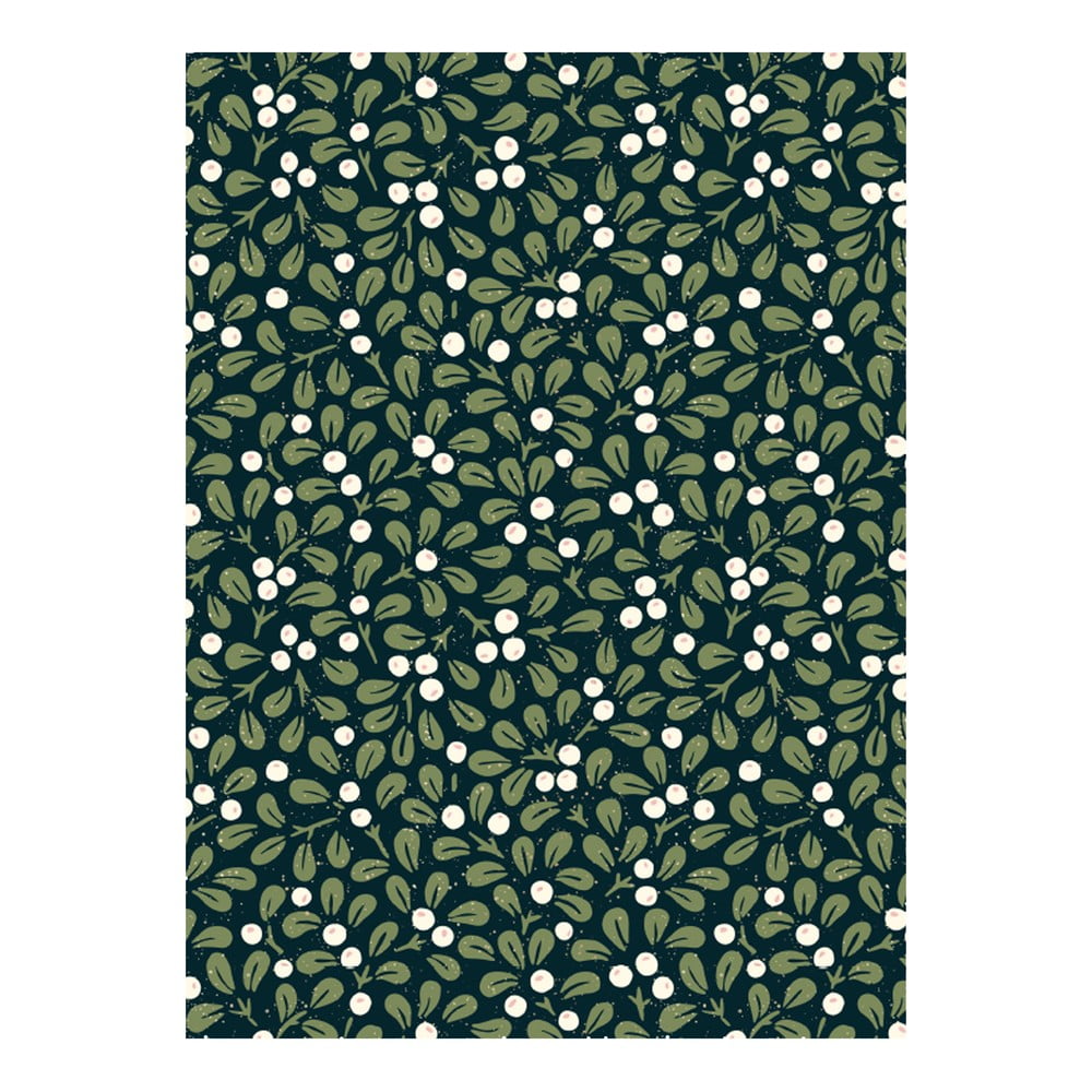 5 hárkov baliaceho papiera eleanor stuart Mistletoe 50 x 70 cm