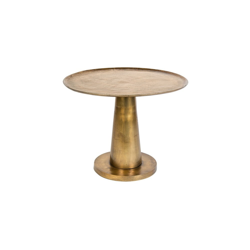 Kovový odkladací stolík v zlatej farbe Dutchbone Brute ⌀ 63 cm