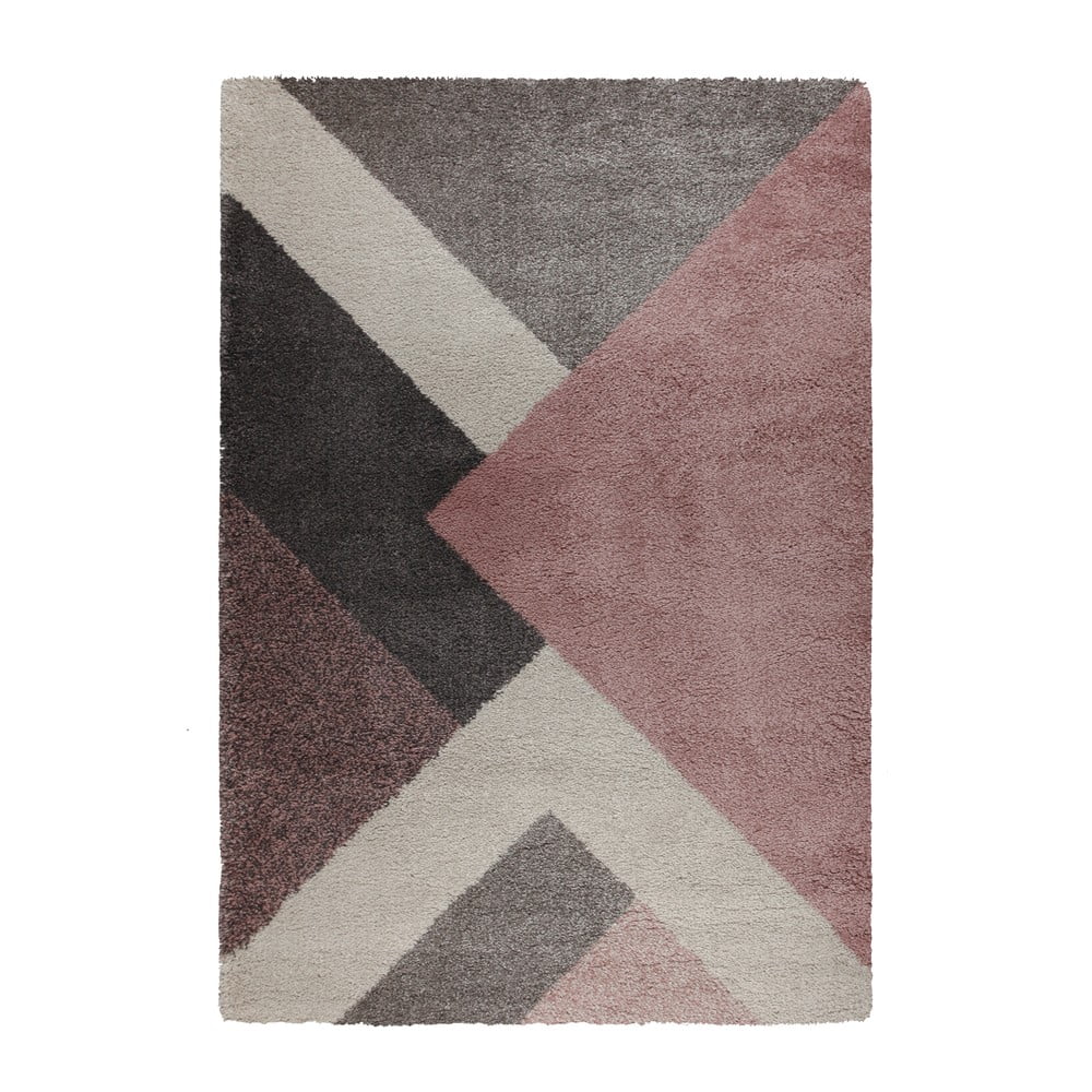 Ružovo-sivý koberec Flair Rugs Zula 160 × 230 cm