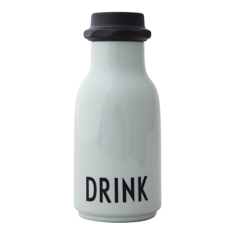 Svetlozelená detská fľaša Design Letters Drink 330 ml