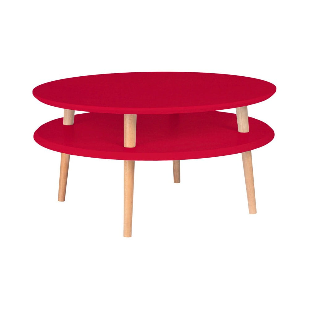 Červený konferenčný stolík Ragaba Ufo ⌀ 70 cm