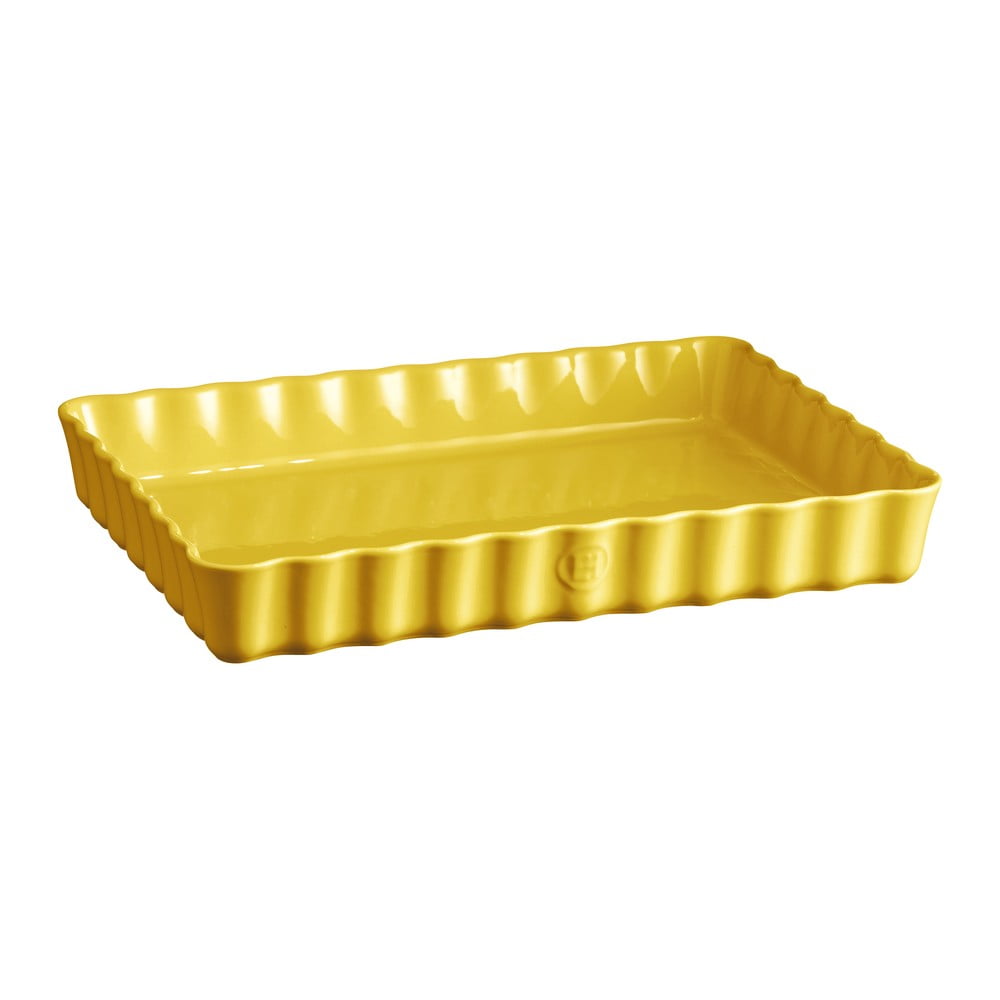 Žltá keramická koláčová forma Emile Henry 24 × 34 cm