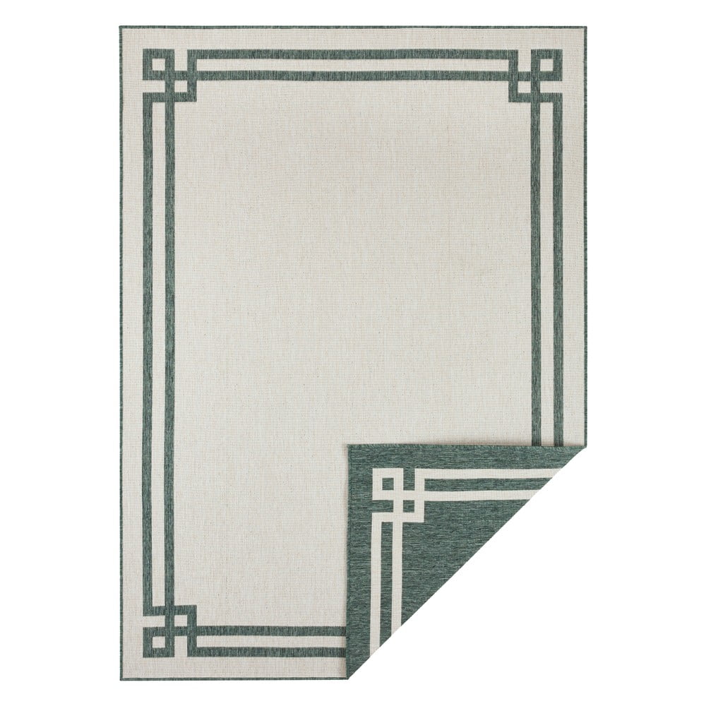 Zeleno-krémový vonkajší koberec NORTHRUGS Manito 120 x 170 cm