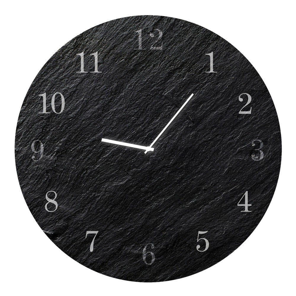 Nástenné hodiny Styler Glassclock Carbon ⌀ 30 cm