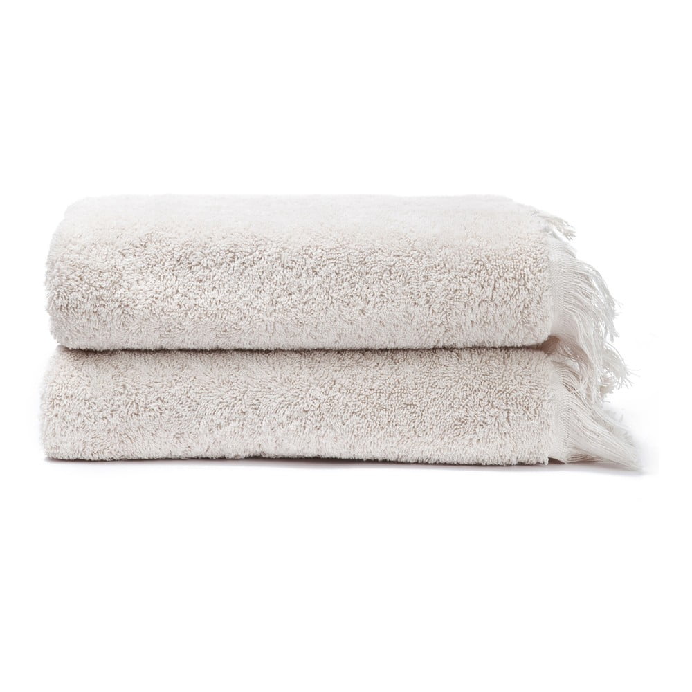 Súprava 2 krémových uterákov zo 100  bavlny Bonami Selection 50 × 90 cm