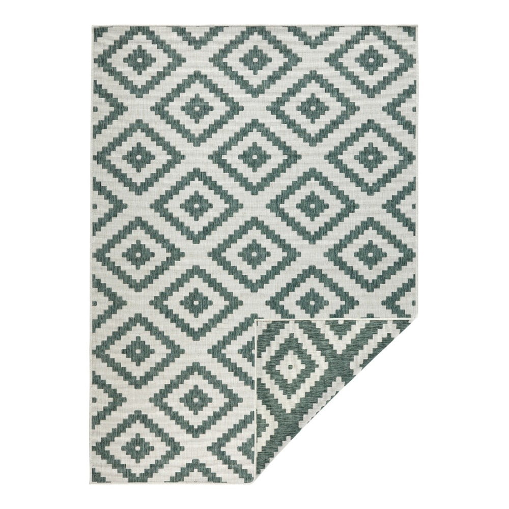 Zeleno-krémový vonkajší koberec NORTHRUGS Malta 160 x 230 cm