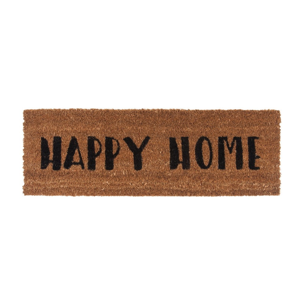 Rohožka s čiernym nápisom PT LIVING Happy Home 26 × 75 cm