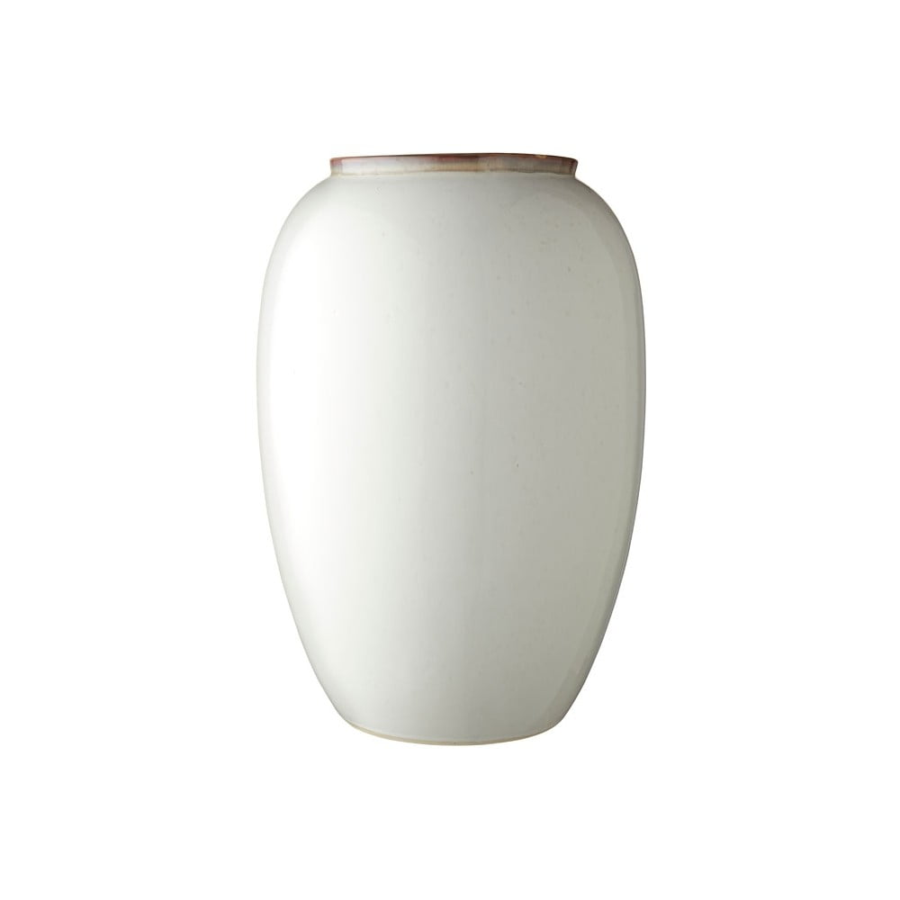 Krémovo-biela kameninová váza Bitz Basics Cream výška 50 cm