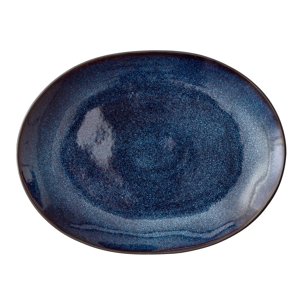 Modrý kameninový servírovací tanier Bitz Mensa 30 x 225 cm