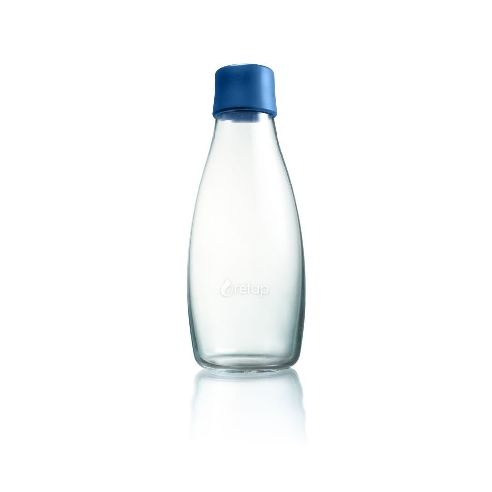 Tmavomodrá sklenená fľaša ReTap s doživotnou zárukou 500 ml