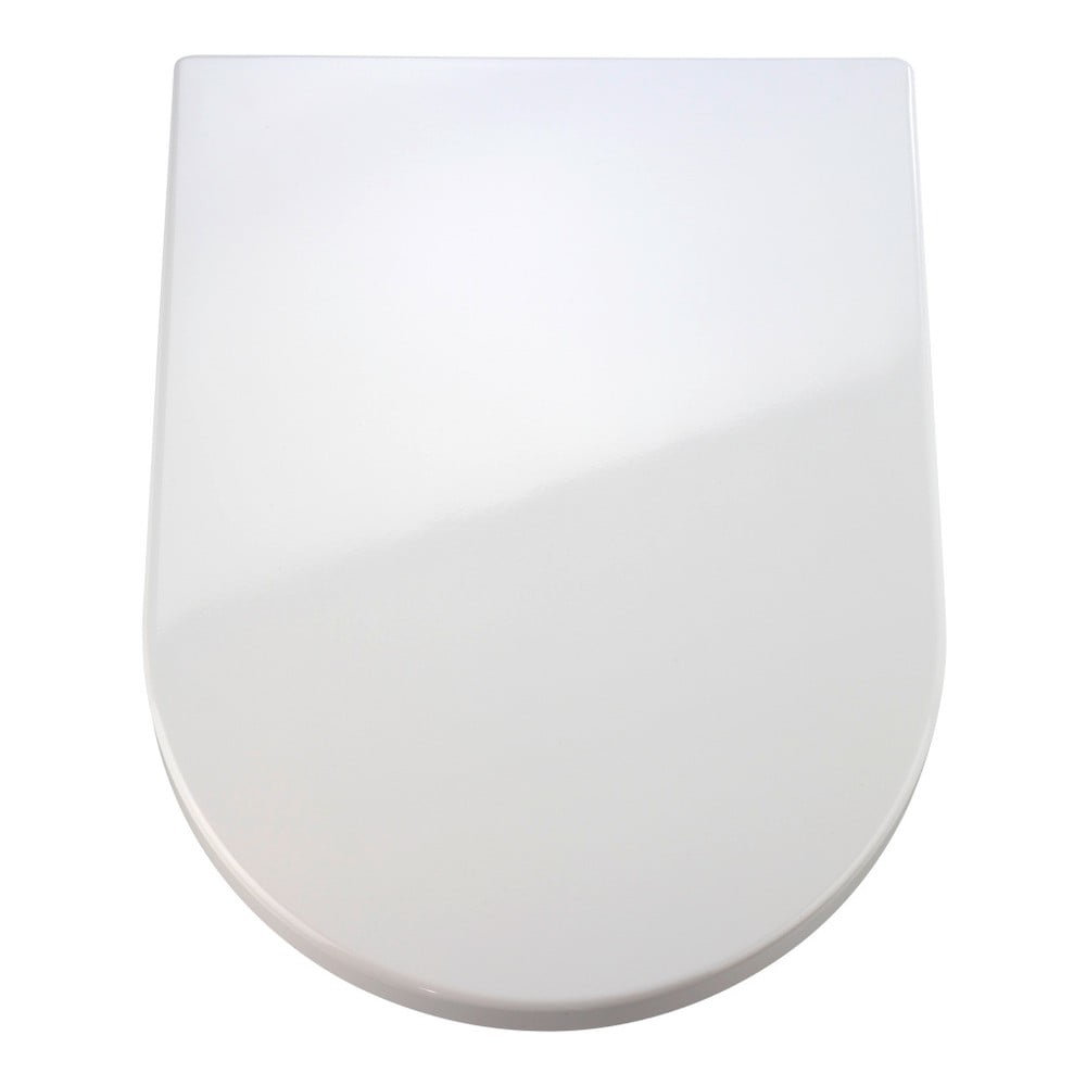Biele WC sedadlo s jednoduchým zatváraním Wenko Premium Palma 465 × 357 cm