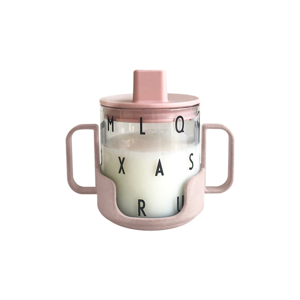 Ružový detský hrnček Design Letters Grow With Your Cup