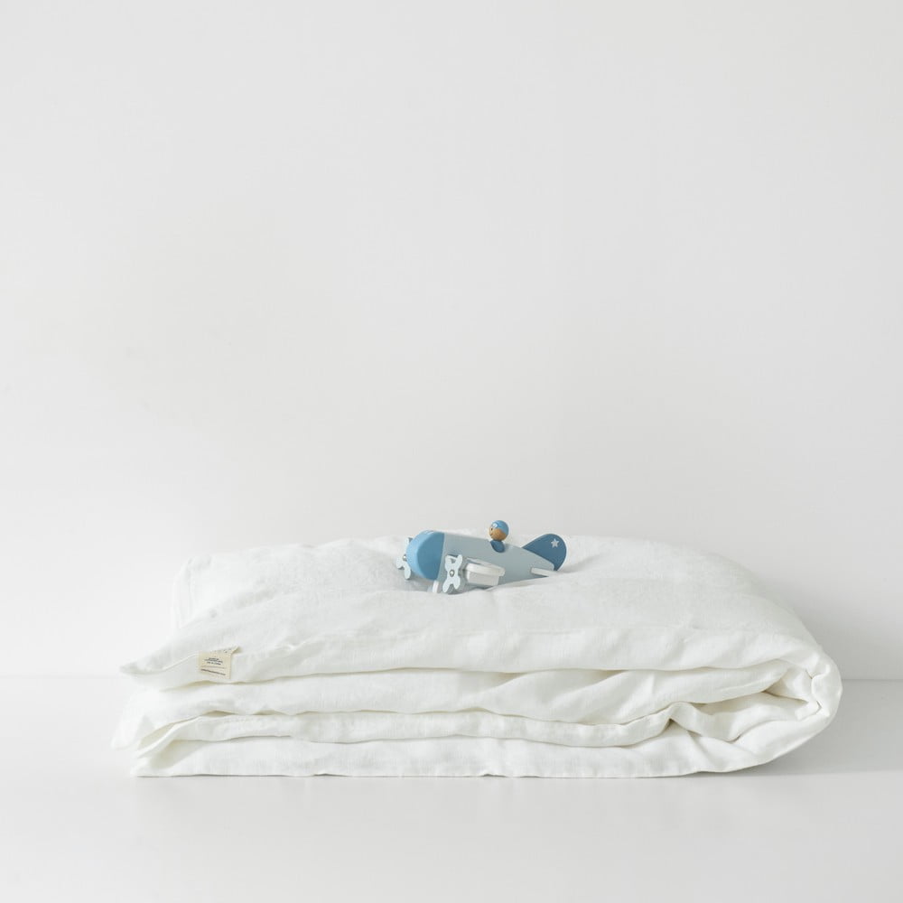 Detské biele ľanové obliečky Linen Tales Nature 140 x 200 cm