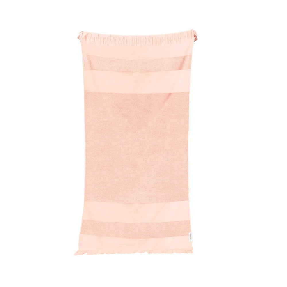 Ružová bavlnená plážová osuška Sunnylife Summer Stripe 175 x 90 cm