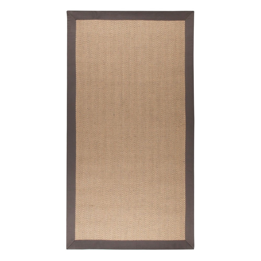 Hnedo-sivý jutový koberec Flair Rugs Herringbone 160 x 230 cm