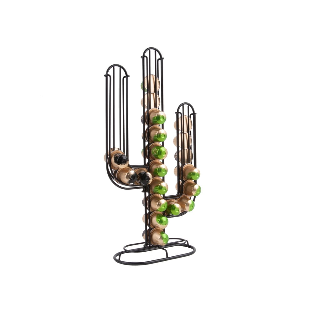 Čierny stojan na kávové kapsule PT LIVING Cactus