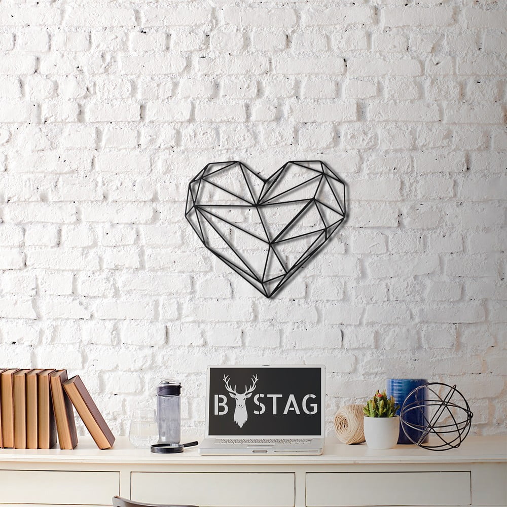 Nástenná kovová dekorácia Heart 40 × 37 cm