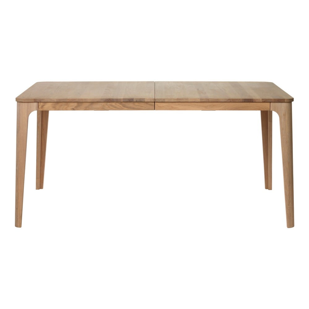 Rozkladací jedálenský stôl z dreva bieleho duba Unique Furniture Amalfi 160 x 90 cm