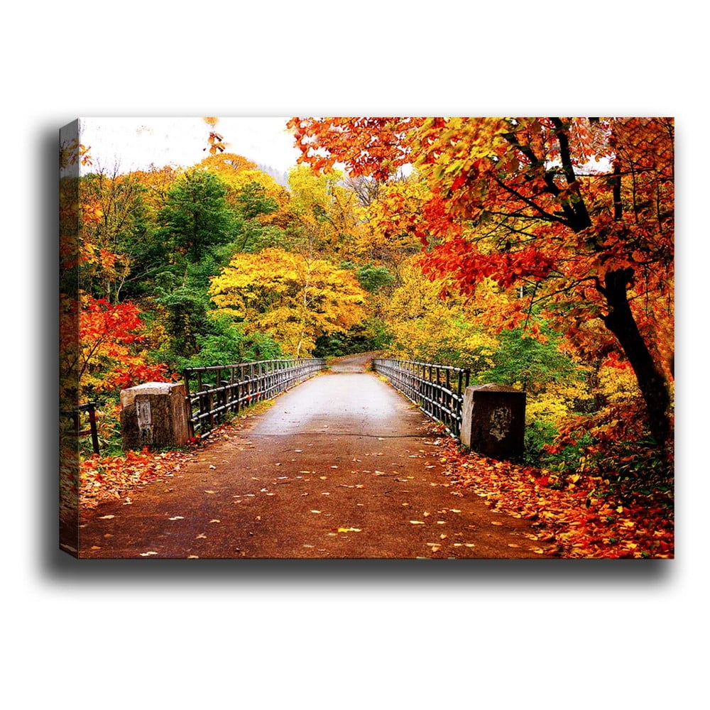 Obraz Tablo Center Autumn Bridge 70 × 50 cm