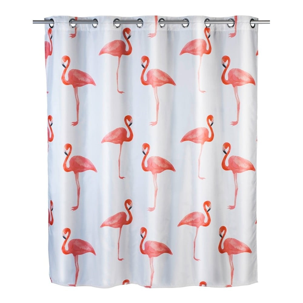Sprchový záves s protiplesňovou povrchovou úpravou Wenko Flamingo 180 × 200 cm