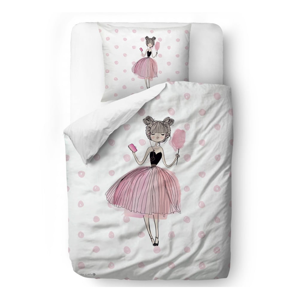 Bavlnené obliečky Mr Little Fox Pink Girls 140 x 200 cm
