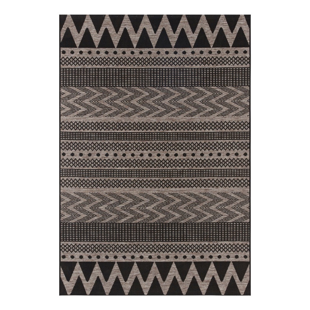 Čierno-béžový vonkajší koberec NORTHRUGS Sidon 200 x 290 cm