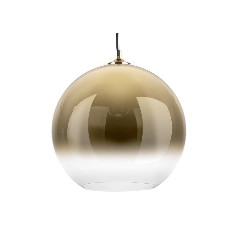 Sklenené závesné svietidlo v zlatej farbe Leitmotiv Bubble ø 40 cm
