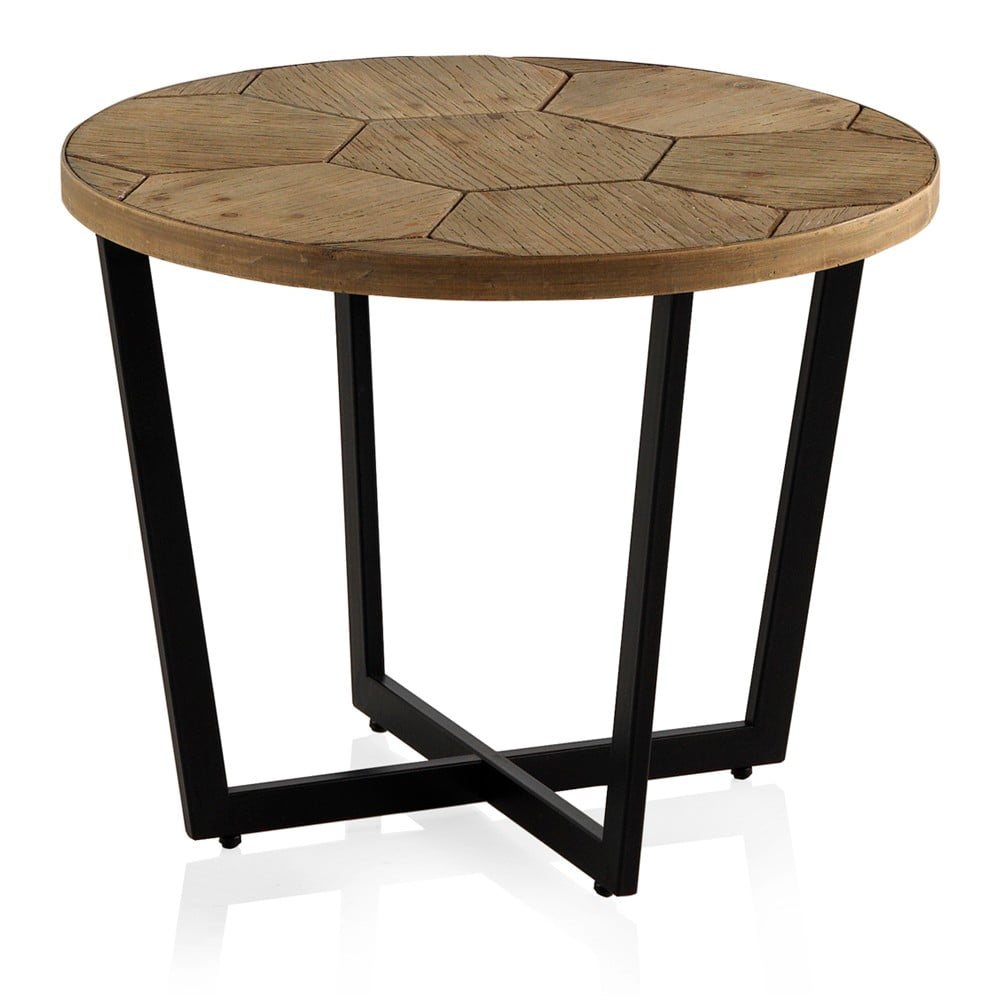 Konferenčný stôl s čiernou železnou konštrukciou Geese Honeycomb ⌀ 59 cm