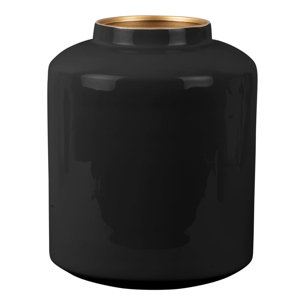 Čierna smaltovaná váza PT LIVING Grand výška 23 cm