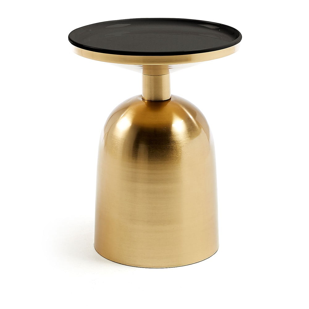 Odkladací stolík v zlatej farbe Kave Home Physic ø 37 cm