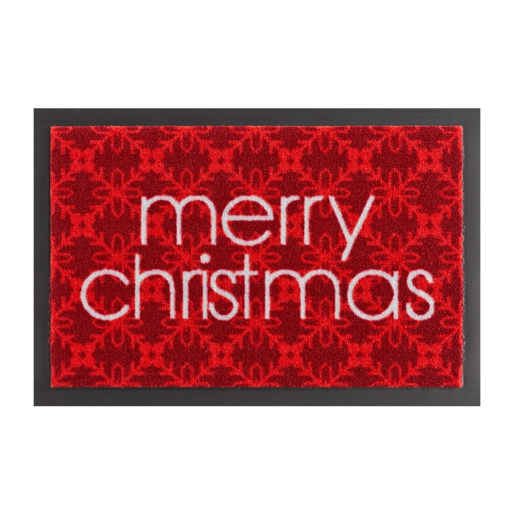 Červená rohožka Hanse Home Merry Christmas 40 × 60 cm