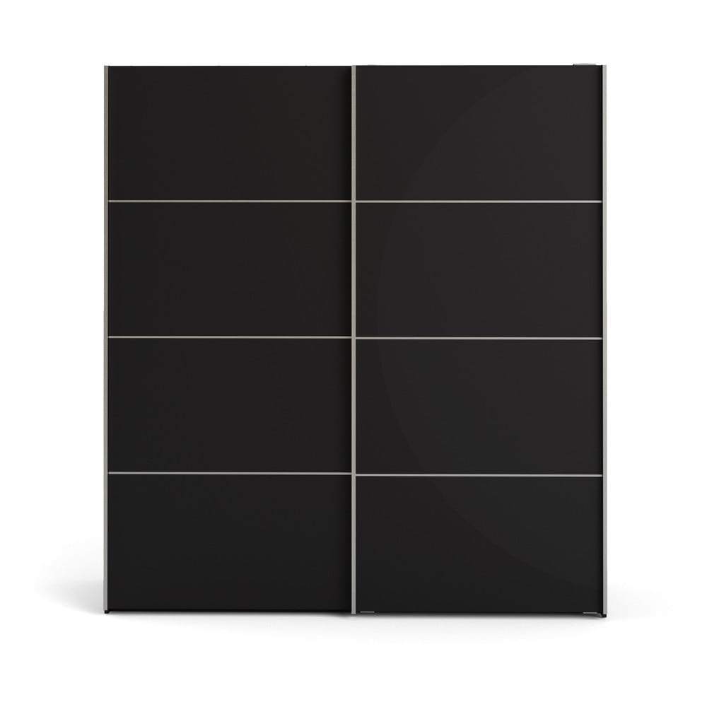 Čierna šatníková skriňa Tvilum Verona 182 x 202 cm