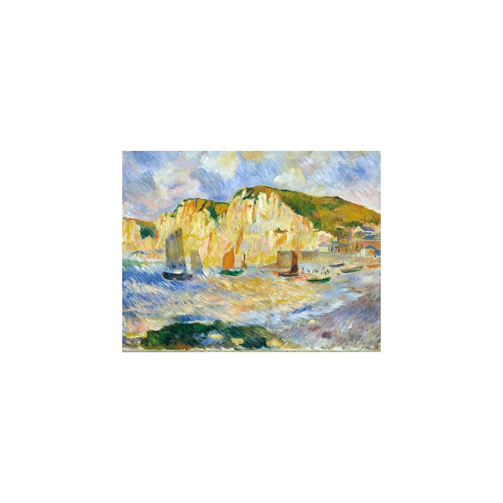 Reprodukcia obrazu Auguste Renoir - Sea and Cliffs 90 x 70 cm