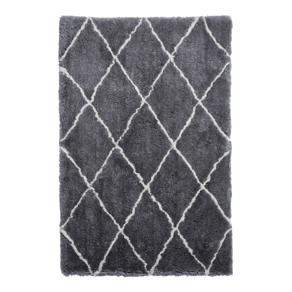 Sivo-krémový ručne tuftovaný koberec Think Rugs Morocco Grey  Cream 120 × 170 cm