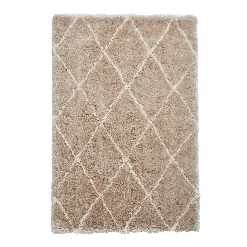 Béžovo-krémový ručne tuftovaný koberec Think Rugs Morocco Beige  Cream 150 × 230 cm
