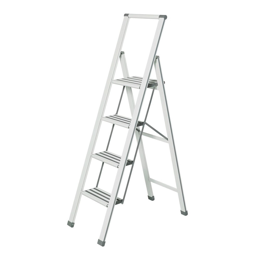 Biele skladacie schodíky Wenko Ladder 153 cm