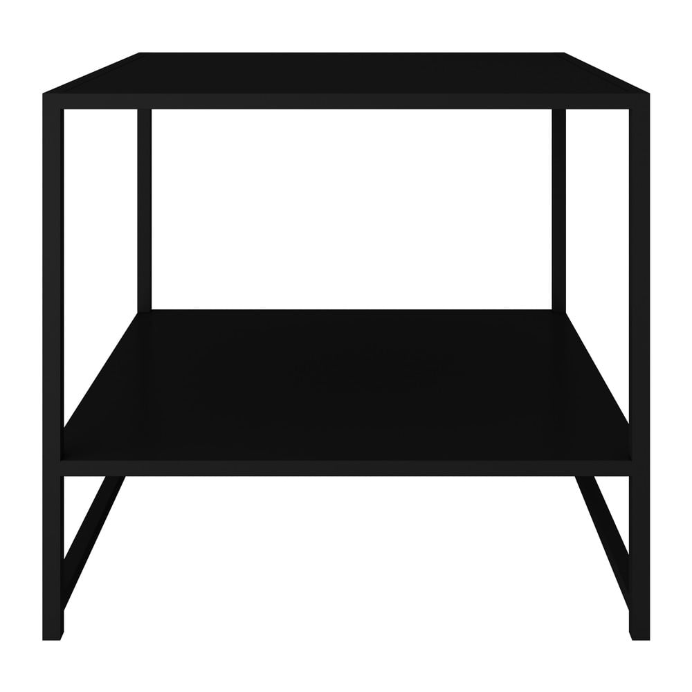 Čierny kovový odkladací stolík Canett Lite 50 x 50 cm