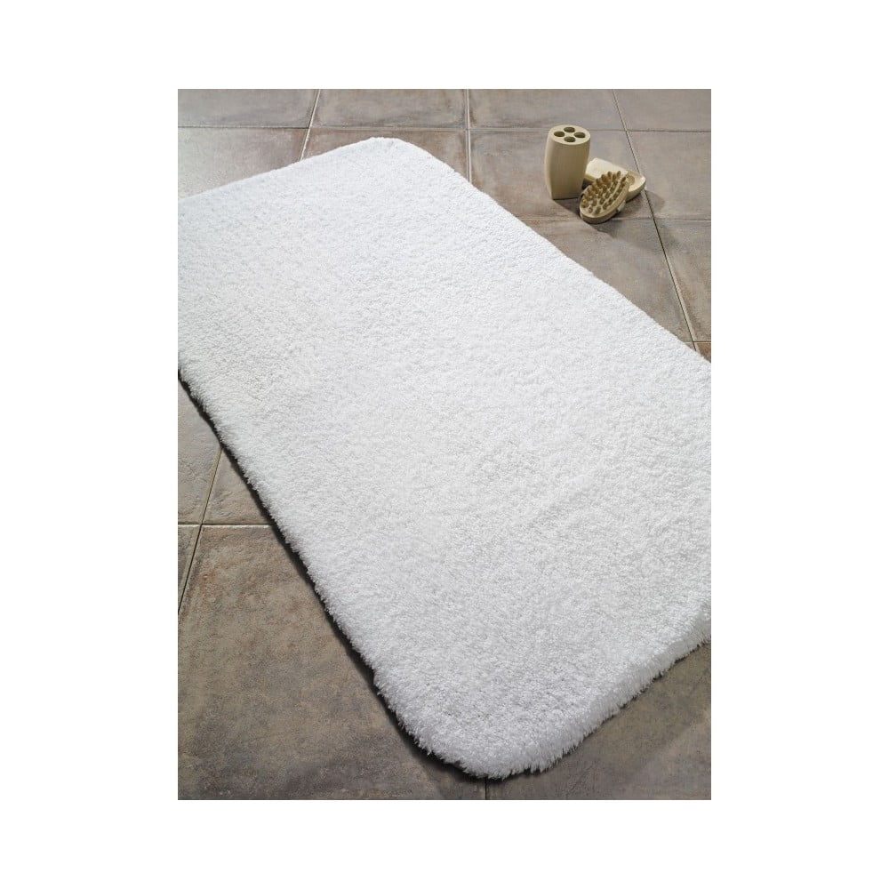 Biela predložka do kúpeľne Confetti Bathmats Organic 1500 60 x 90 cm