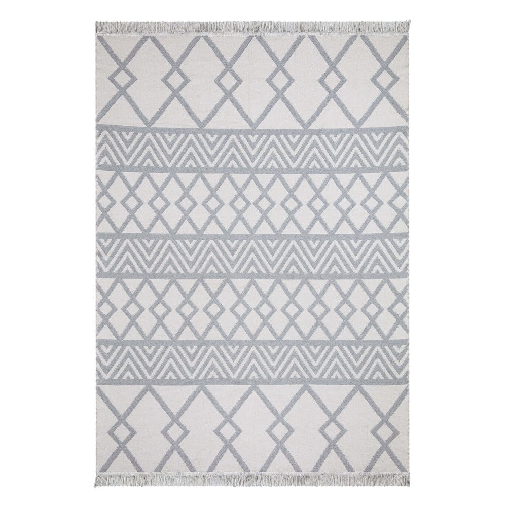 Sivo-biely bavlnený koberec Oyo home Duo 80 x 150 cm