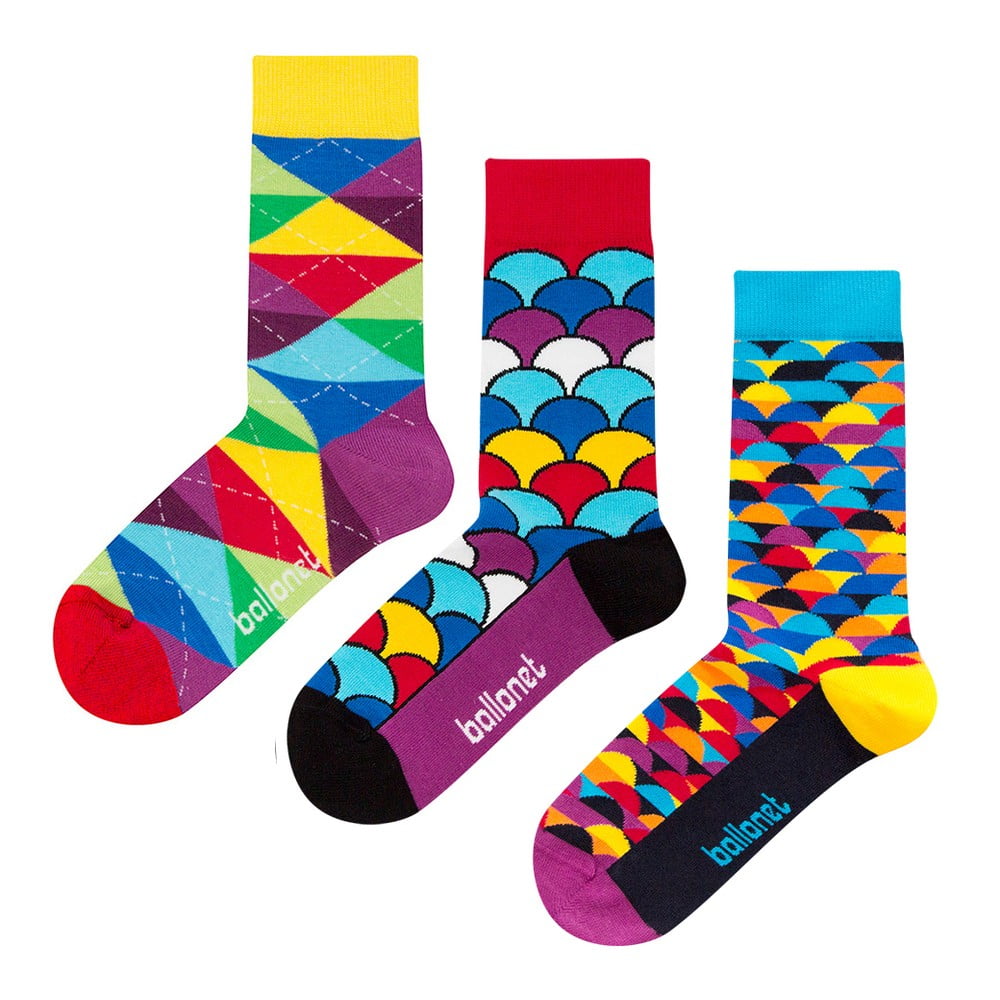 Set 3 párov ponožiek Ballonet Socks Bright Sun v darčekovom balení veľkosť 36 - 40