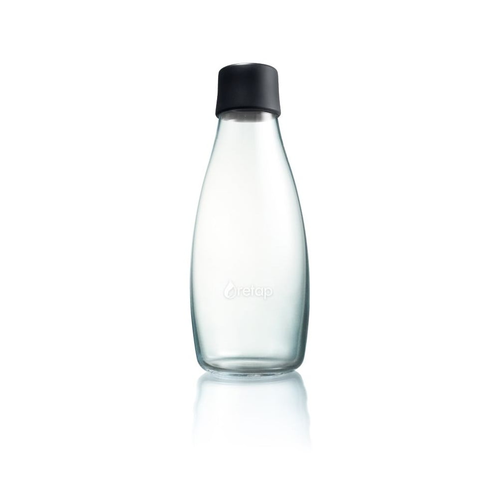 Čierna sklenená fľaša ReTap s doživotnou zárukou 500 ml
